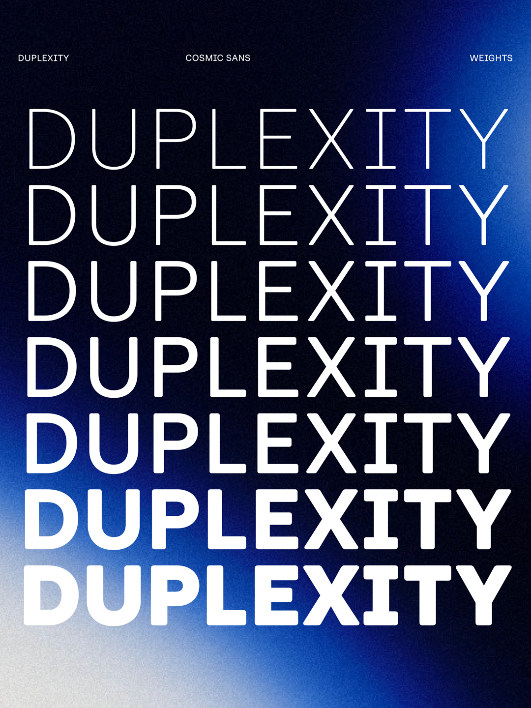 Cosmic Sans — 16 styles, 2025