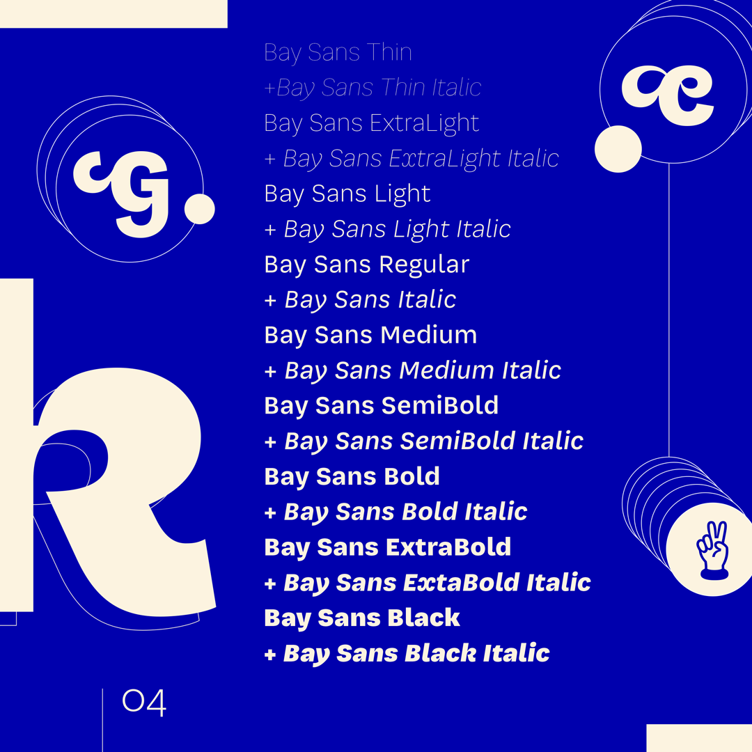 Bay Sans 2025 — 12 Styles — Editorial